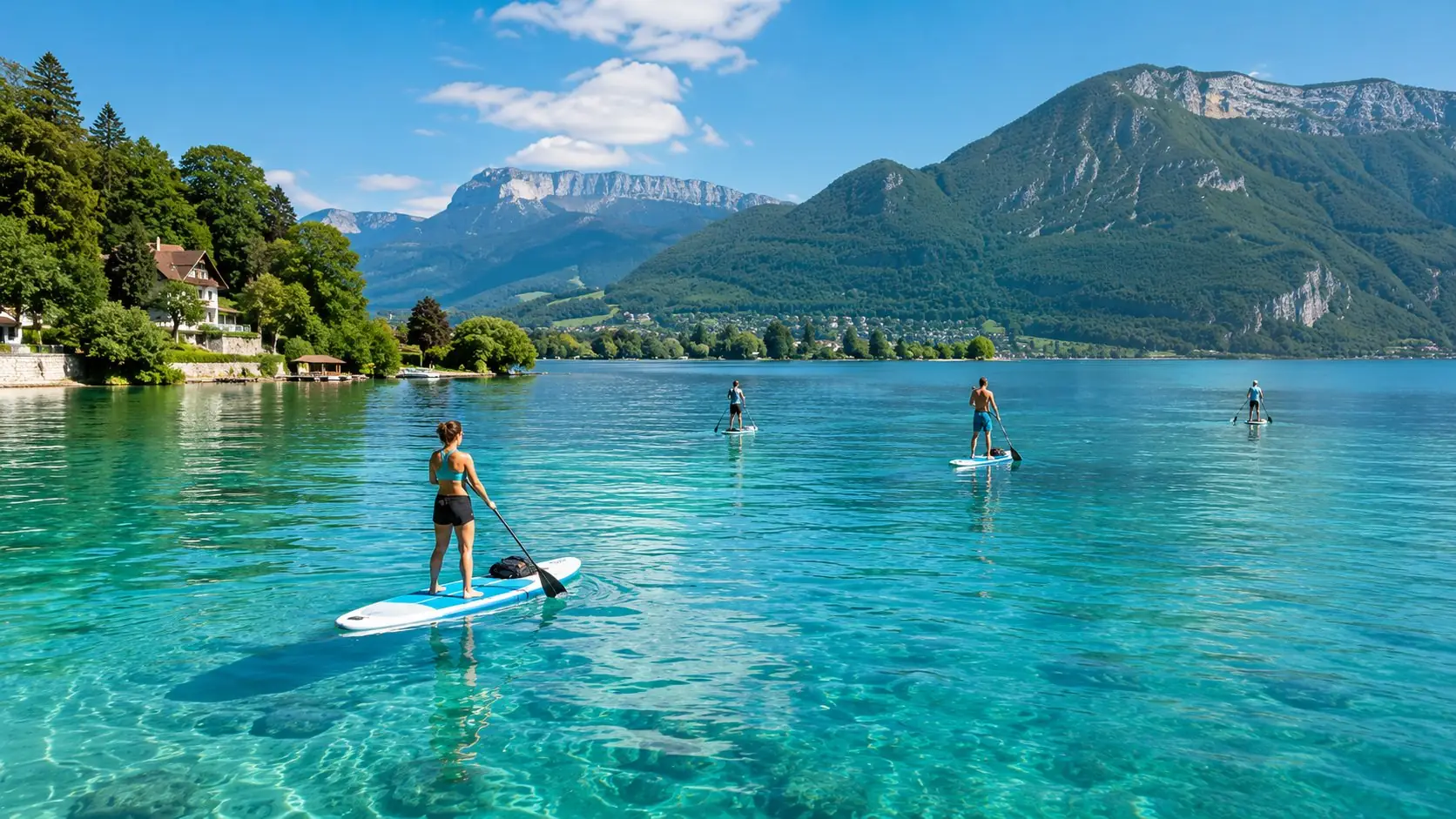 Paddle sur le lac d'Annecy